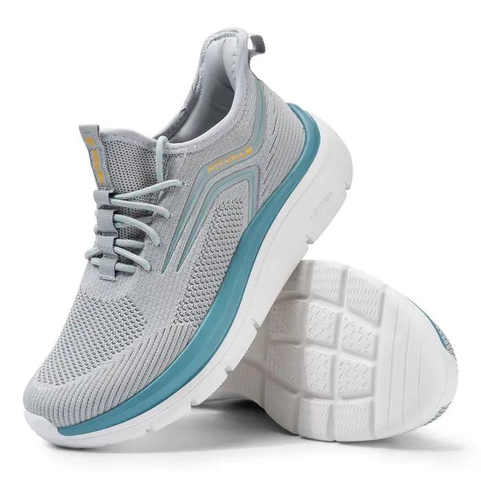 Chaussures de course à semelle épaisse pour hommes, baskets légères et rembourrées, coupe large avec