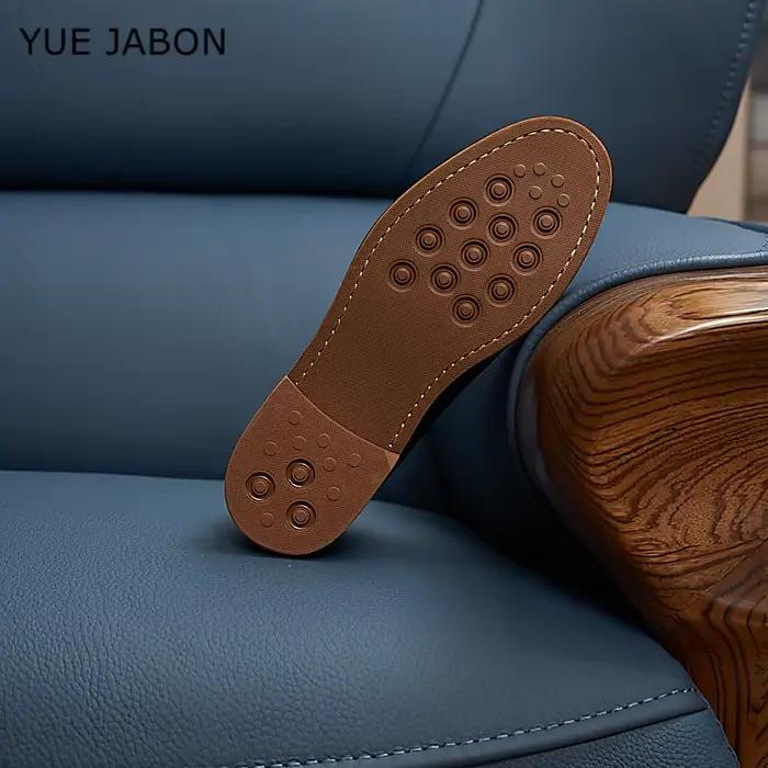Mocassins marron en daim de vache pour hommes, chaussures plates simples et décontractées, marque de