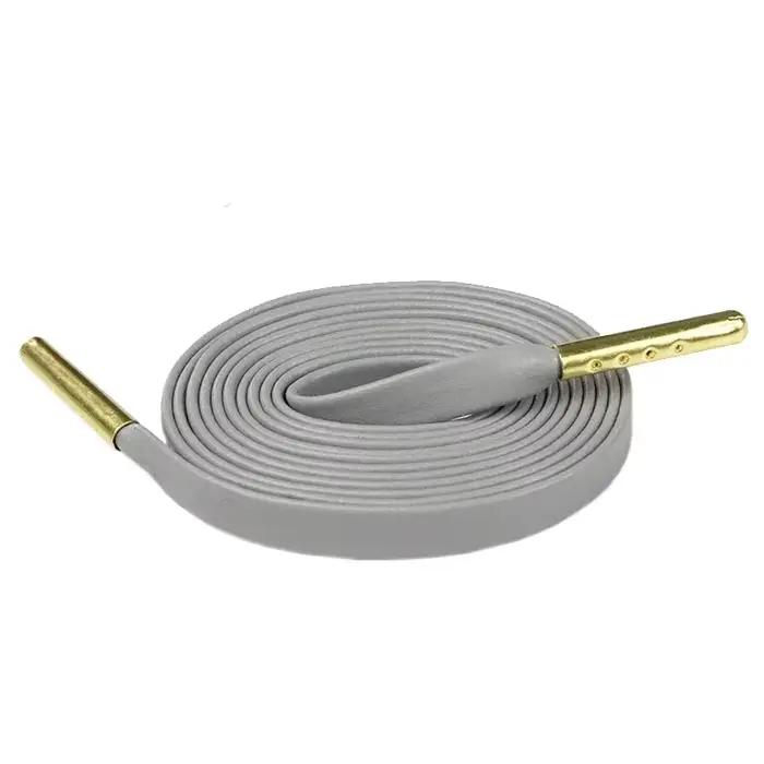 Coolstring-Lacets Souples en Cuir de Mouton, Plats, Noirs et Blancs, avec Embouts Métalliques, pour 