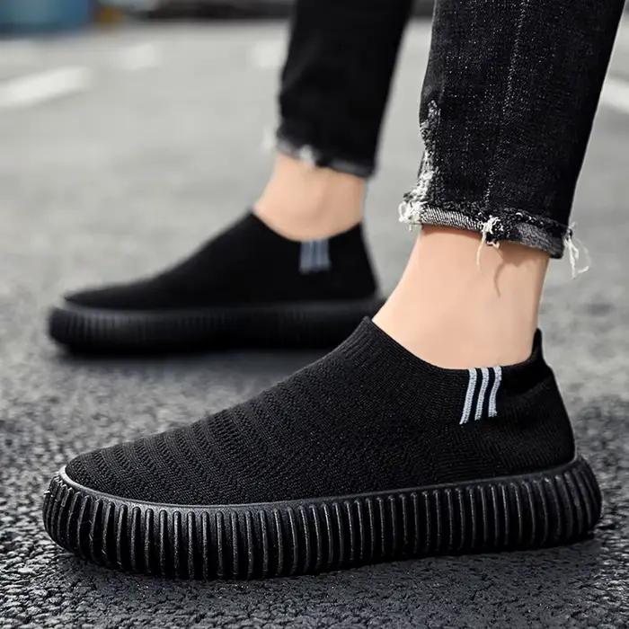 Baskets de skateboard pour hommes, chaussures décontractées, plates, respirantes, non ald, tennis, s