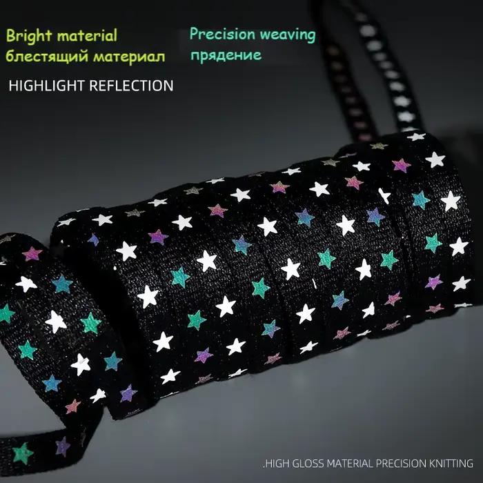 Lacets de chaussures lumineux réfléchissants plats brillent dans le noir lacets de Fluorescence pour