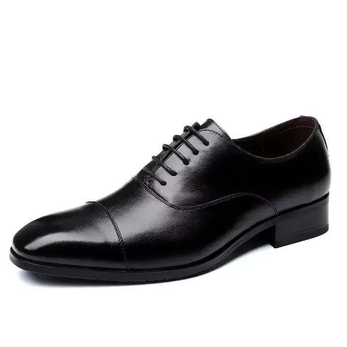 Chaussures carrées Parker pour hommes, chaussures en cuir pour messieurs, style ChimBusiness, sans l