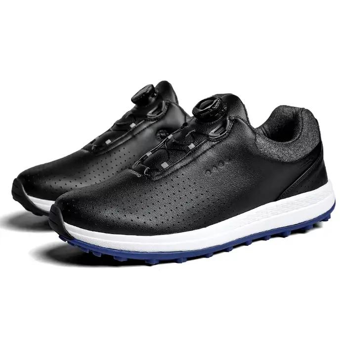 Chaussures de golf de luxe respirantes pour hommes, confortables, sans crampons, pour l'entraînement