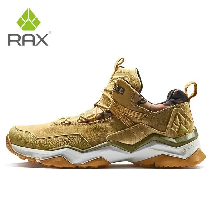 Rax-Chaussures de Randonnée en Cuir pour Homme, Baskets de Trekking Imperméables, Légères et Respira
