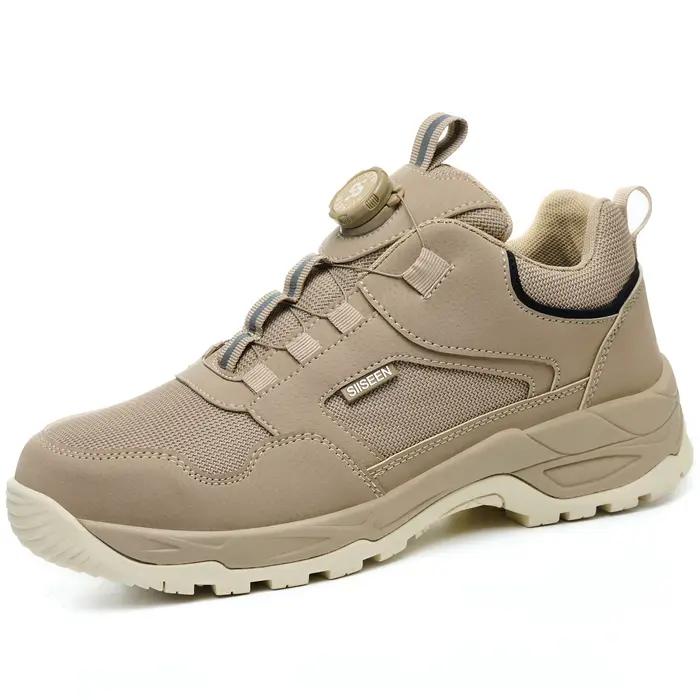 Chaussures de sécurité pour hommes, bout en acier, Anti-écrasement, caoutchouc Kevlar, fond antidéra