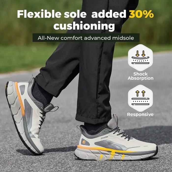 Fittington chaussures de marche larges pour hommes chaussures de course légères chaussures à bout la