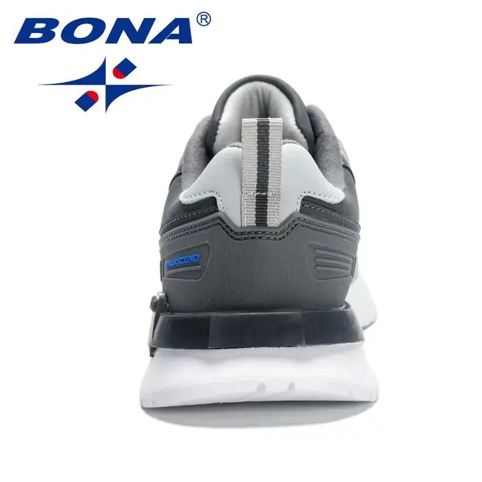 BONA-Chaussures Plates de Loisirs pour Homme, Baskets Respirantes à Lacets, Confortables et Décontra