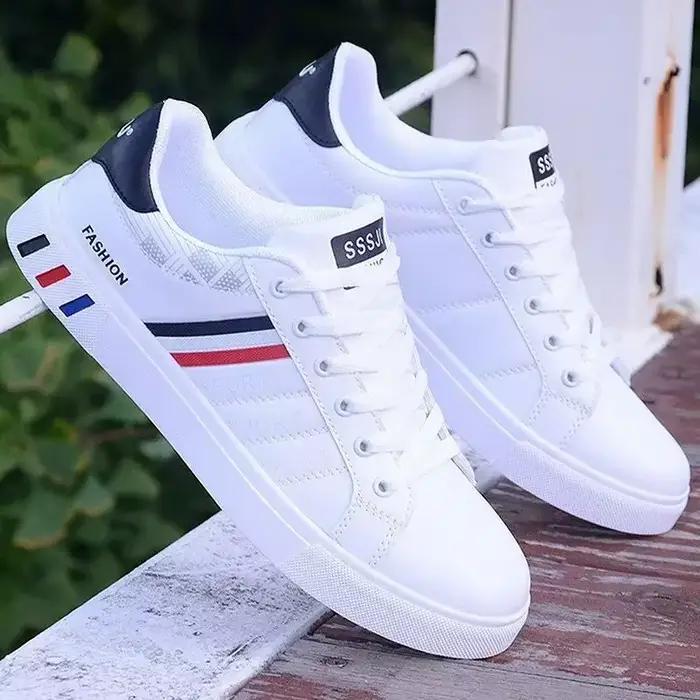 Hommes baskets chaussures décontractées chaussures plates pour homme Zapatillas Hombre léger en cuir