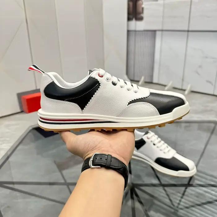 Baskets décontractées faites à la main, chaussures de luxe pour hommes, doublure en peau de mouton, 