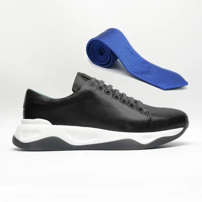 Baskets chics pour hommes, marque de luxe de styliste, légères, en cuir de vache véritable, chaussur