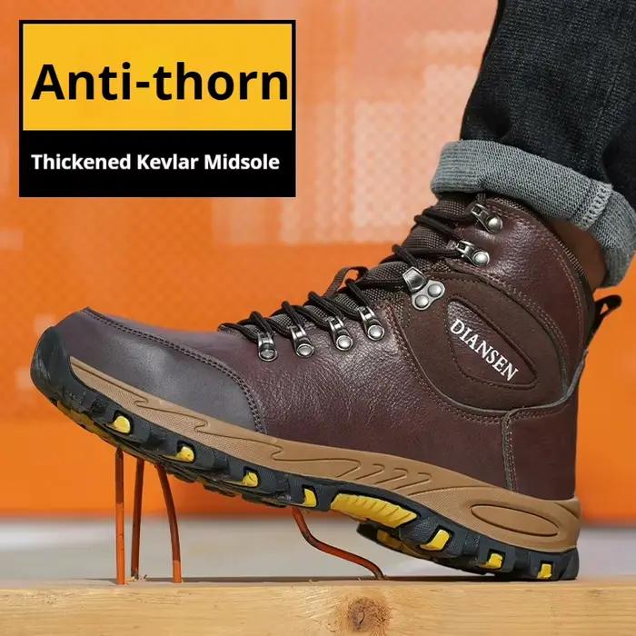Chaussures de travail de Construction indestructibles pour hommes, bottes de sécurité à bout en acie