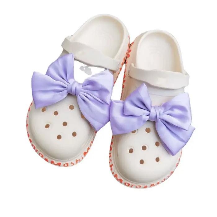1 pièces multicolore chaussure décoration boucle breloques accessoire broche nœud papillon étui sac 