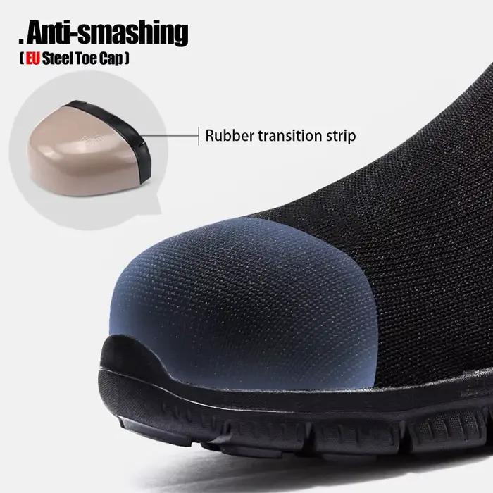 LARNMERN – chaussures de sécurité de travail antidérapantes pour hommes, bottes respirantes, antidér