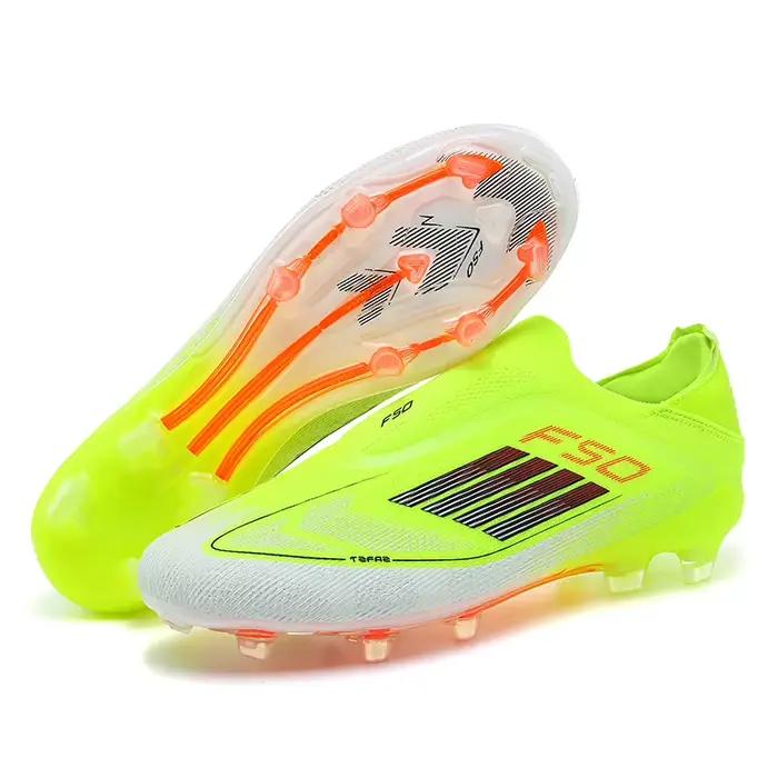 Chaussures de football pour hommes, crampons d'entraînement, chaussures de soccer FG ultralégères et
