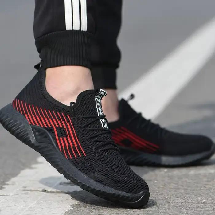 Chaussures de Sécurité en Acier pour Homme, Baskets de Travail Légères et Respirantes, en Maille d'A