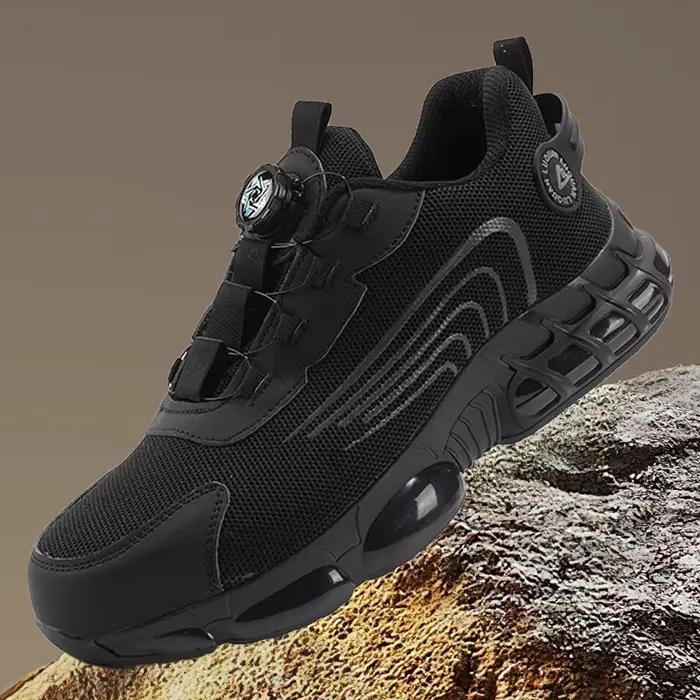 Chaussures de travail de sécurité pour hommes, légères, à embout en acier, anti-perforation, anti-éc
