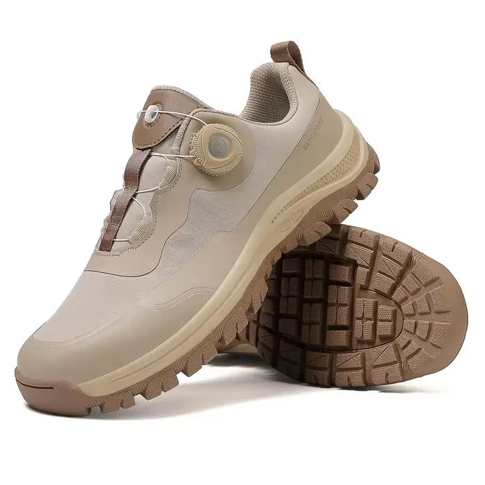 Chaussure quatre saisons de couleur unie pour hommes, imperméable, de marche en plein air, légère, c