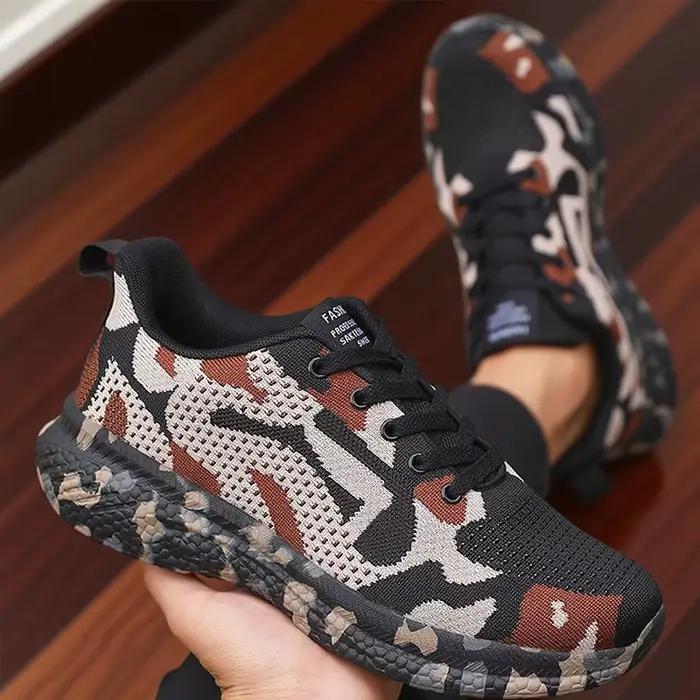 Chaussures pour hommes Camouflage chaussure de sport respirant anti-dérapant chaussures de randonnée