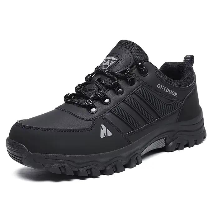Chaussures de randonnée pour hommes en plein air imperméable en cuir anti-dérapant confortable chass