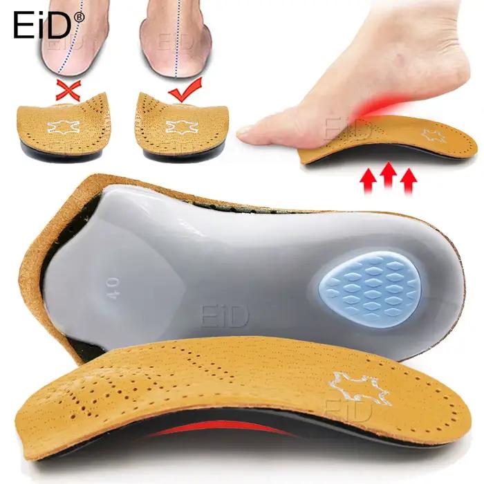 Semelles orthopédiques en cuir, coussin de talon de jambe de bœuf pour semelles de pieds, soulage la
