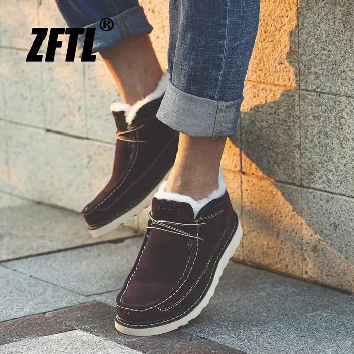 ZFTL-Bottes de neige décontractées en laine pour hommes, chaussures à pain à l'offre elles épaisses 