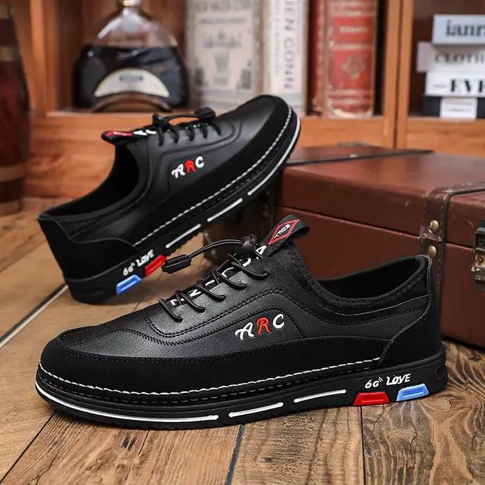 2025 nouveaux hommes chaussures respirant en cuir chaussures décontractées mode hommes d'affaires ch