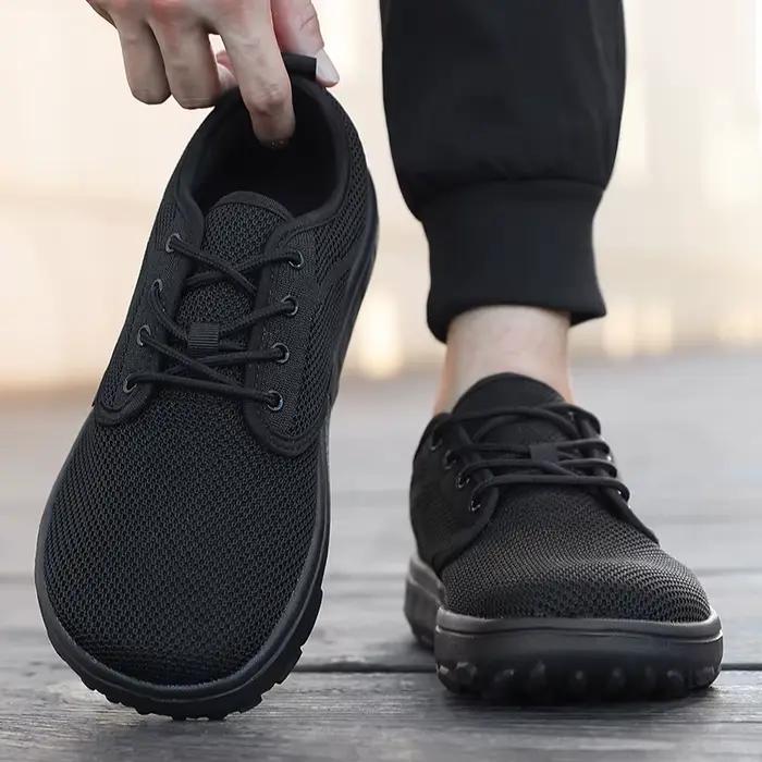 Chaussures à bout large en maille pour hommes, chaussures de marche légères et confortables, minimal