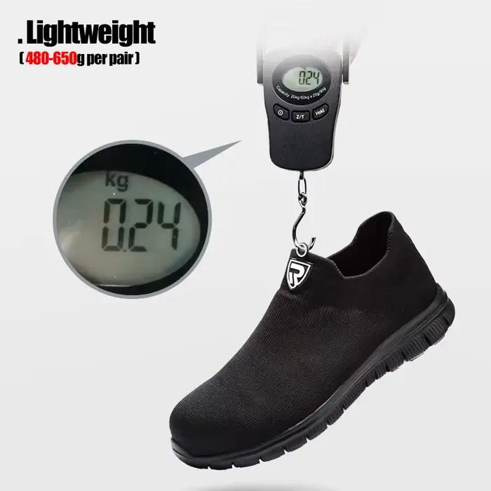 LARNMERN – chaussures de sécurité de travail antidérapantes pour hommes, bottes respirantes, antidér