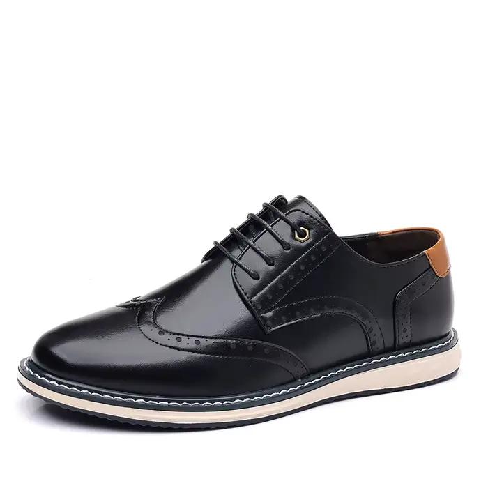 Vente chaude chaussures homme formelles Italiano Oxford chaussures pour hommes Coiffeur bureau riche