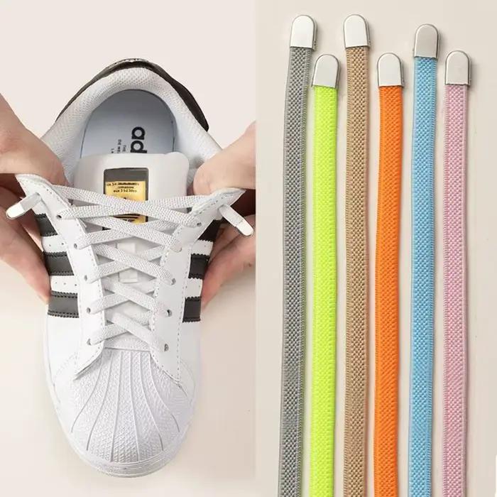 1 paire de lacets de chaussures sans cravate lacets élastiques loisirs de plein air baskets sécurité