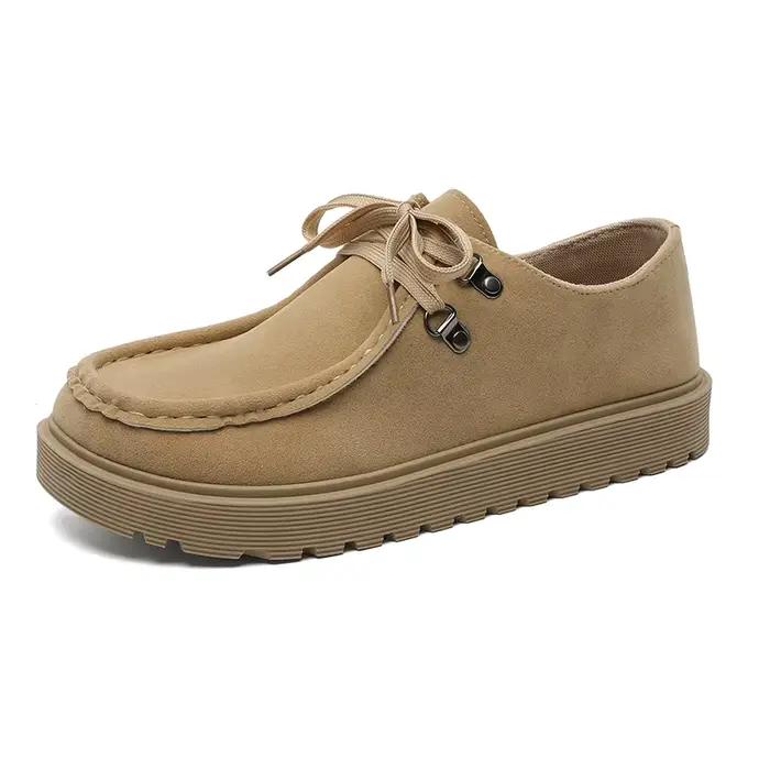 STRONGSHEN hommes chaussures décontractées daim cuir conseil chaussures hommes rétro à semelles épai