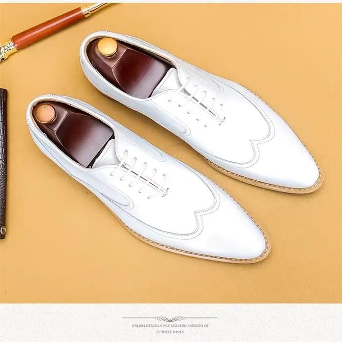 Chaussures pour hommes grande taille 46, chaussures formelles en cuir pour hommes, chaussures de mar