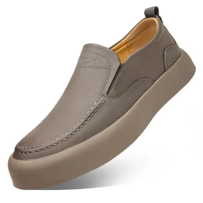 Chaussures de luxe pour hommes de marque de créateur, mocassins en cuir véritable à enfiler, respira