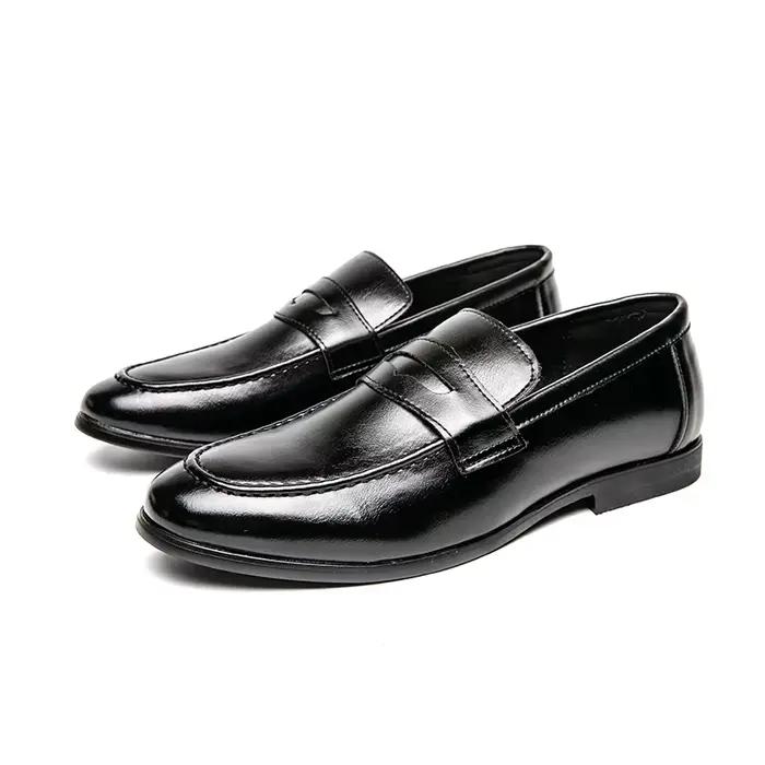 Chaussures habillées pour hommes, tendance, décontractées, en cuir, pour affaires, classiques, à enf