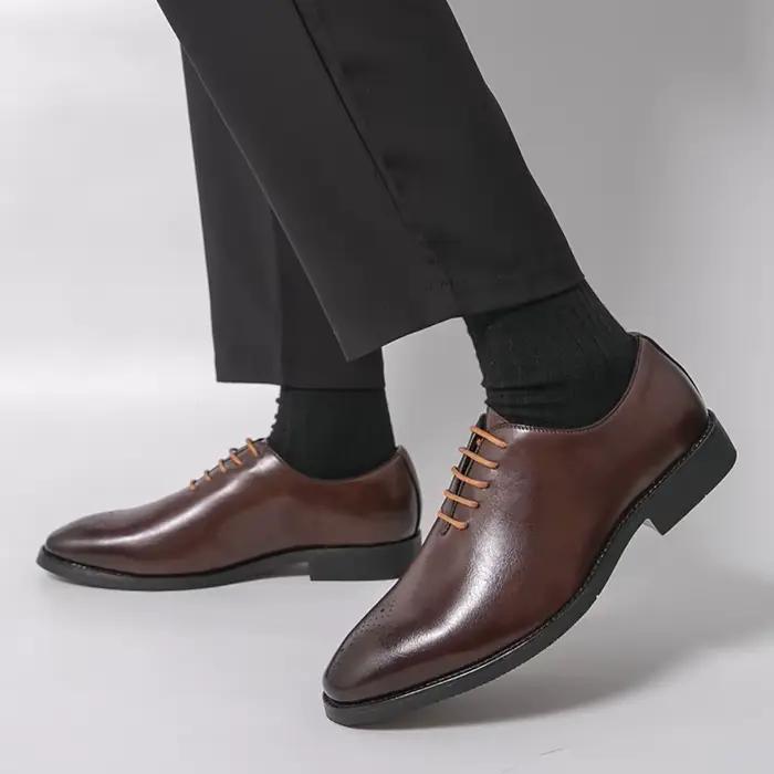 Chaussures habillées pour hommes, brogues classiques, chaussures en cuir décontractées et profession