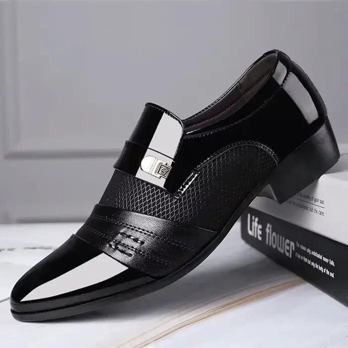 Chaussures provoqué en cuir à enfiler pour hommes, Oxford Fashion, chaussures provoqué d'affaires po
