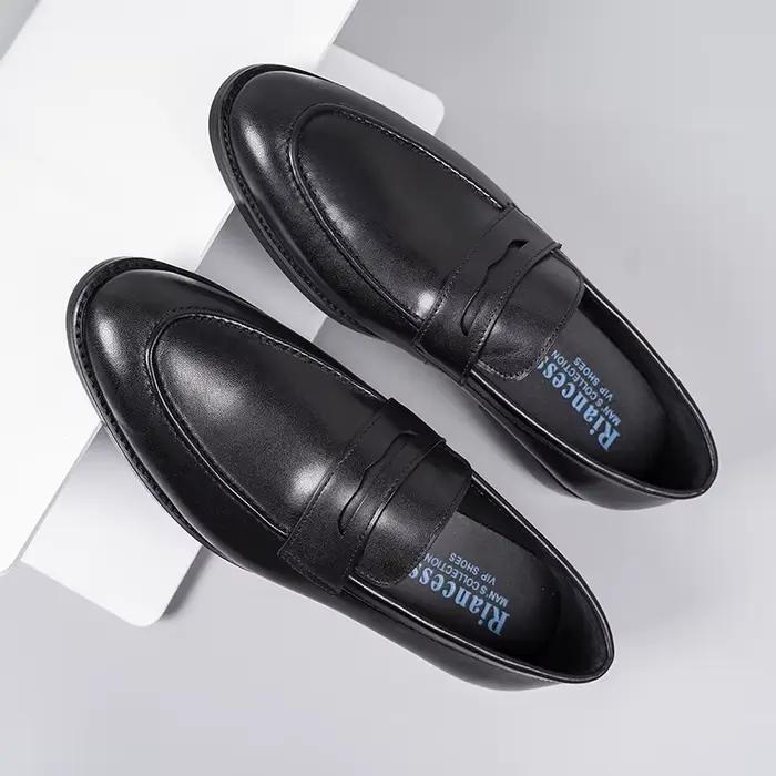 Chaussures Ald-on en cuir véritable pour hommes, tenue d'affaires formelle, adaptées aux mariages et