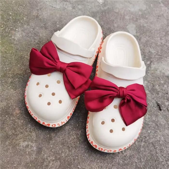 1 pièces multicolore chaussure décoration boucle breloques accessoire broche nœud papillon étui sac 