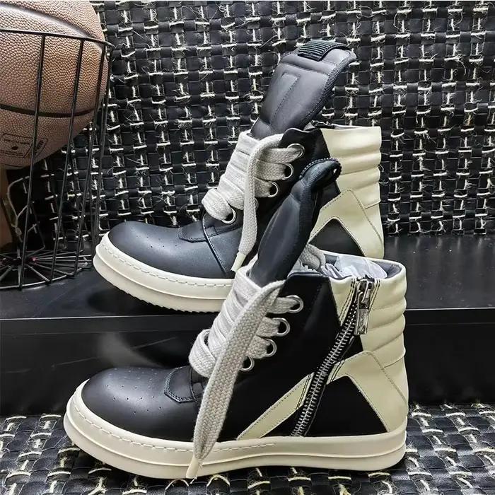 Bottes longues montantes, chaussures d'automne et d'hiver pour hommes, baskets de sport décontractée