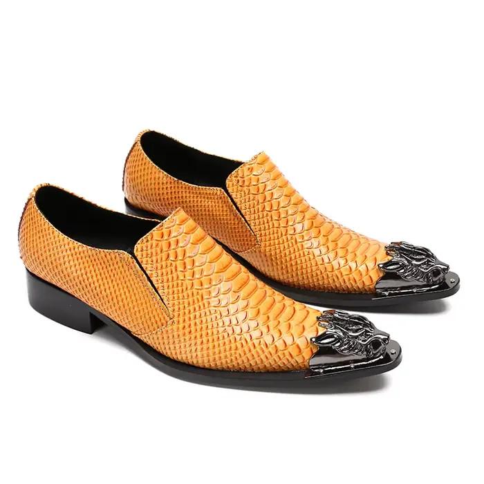 Christina Bella – chaussures en cuir véritable pour homme, style britannique, sans lacets, à la mode