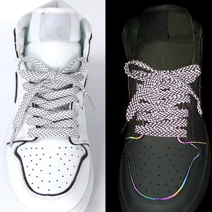3M lacets réfléchissants pour baskets lacets plats lumineux Cool lueur dans le noir lacet adulte enf