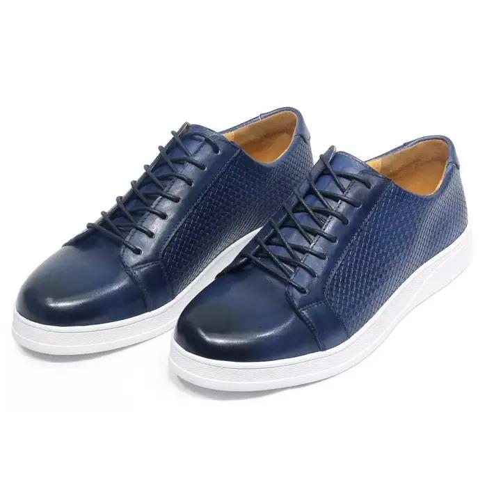Derby classique pour hommes chaussures décontractées vache en cuir véritable à lacets confortable co