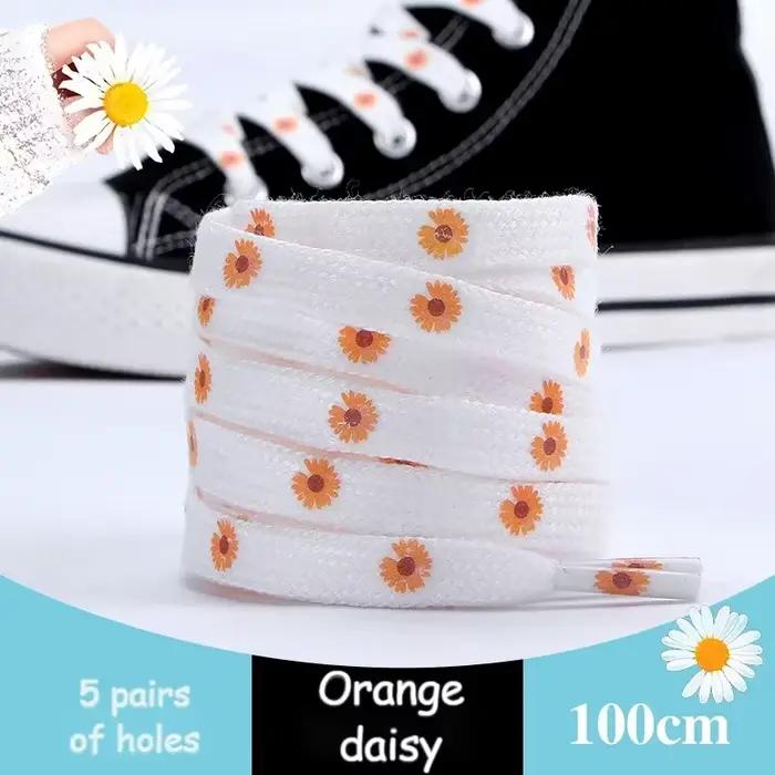 Nouveau Daisy cerise corde lacets de chaussures fleur lacet pour baskets sangle sport lacets bandes 