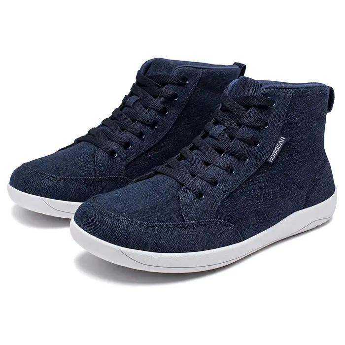 HOBIBEAR chaussures mi-hautes pieds nus unisexe boîte à bout large baskets en toile zéro goutte à la