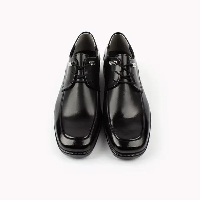 [Production nationale] Cuir _ Chaussures Derby carrées chaussures pour hommes confortables hauteur 4