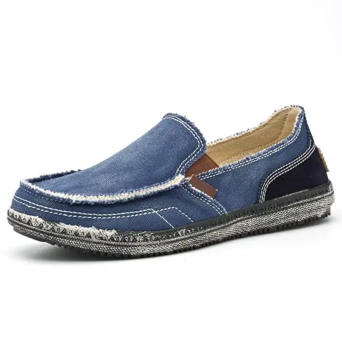 Chaussures Bateau en Toile pour Homme, Décontractées, Plates, Antidérapantes, Mocassins Convertible 