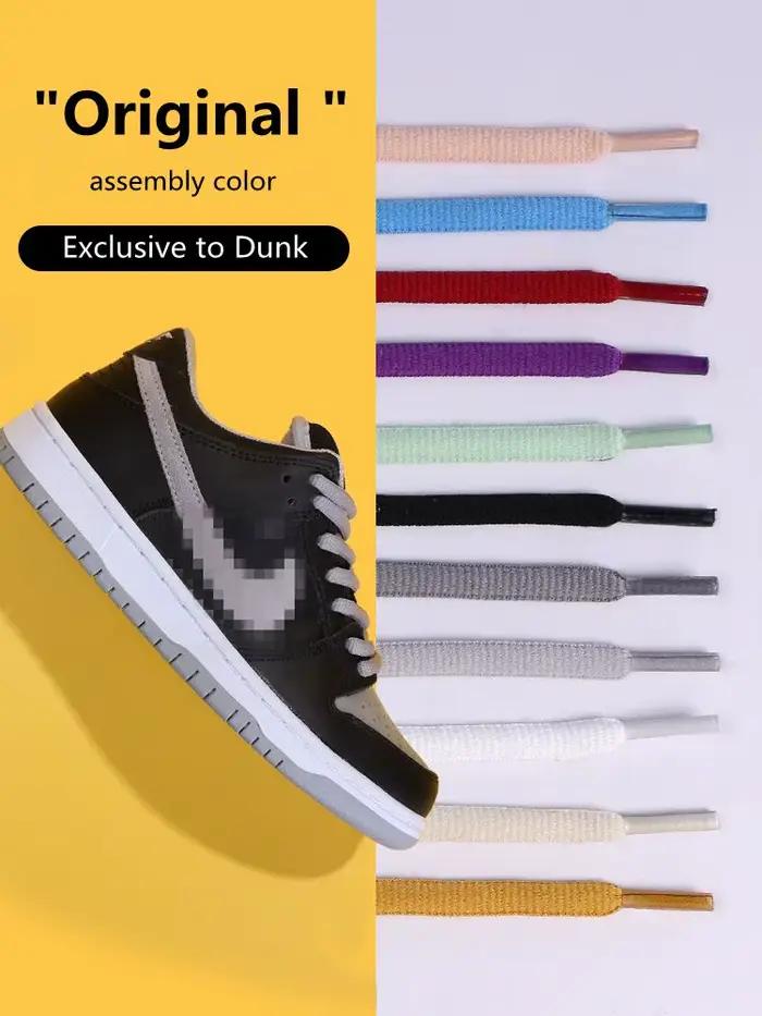 1 paire Dunk sb lacets classiques originaux demi-cercle épaissi Polyester AF1AJ lacets de chaussures