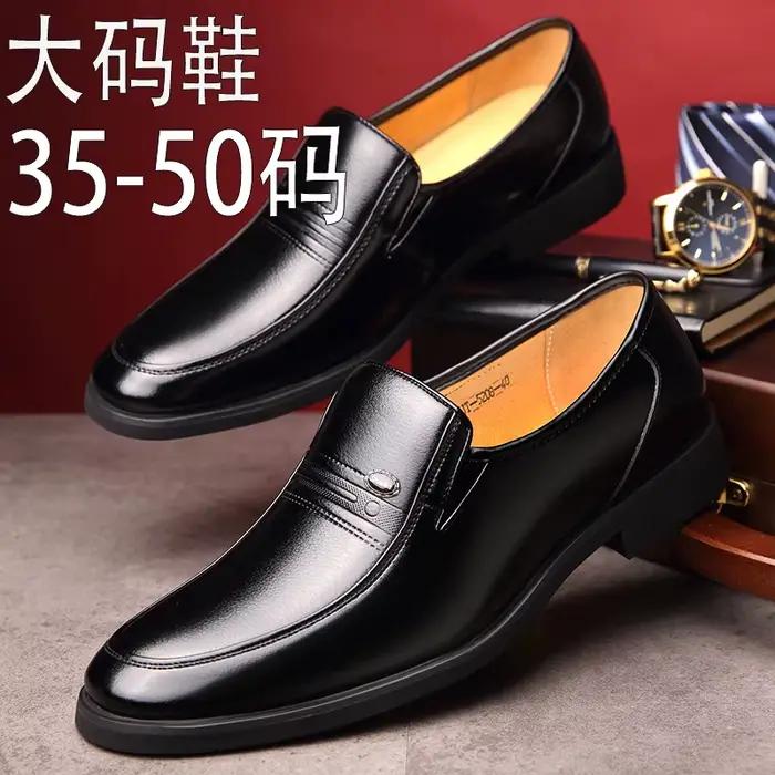 Mocassins en cuir décontractés pour hommes, chaussures provoqué pour hommes, noir, grande taille, pr