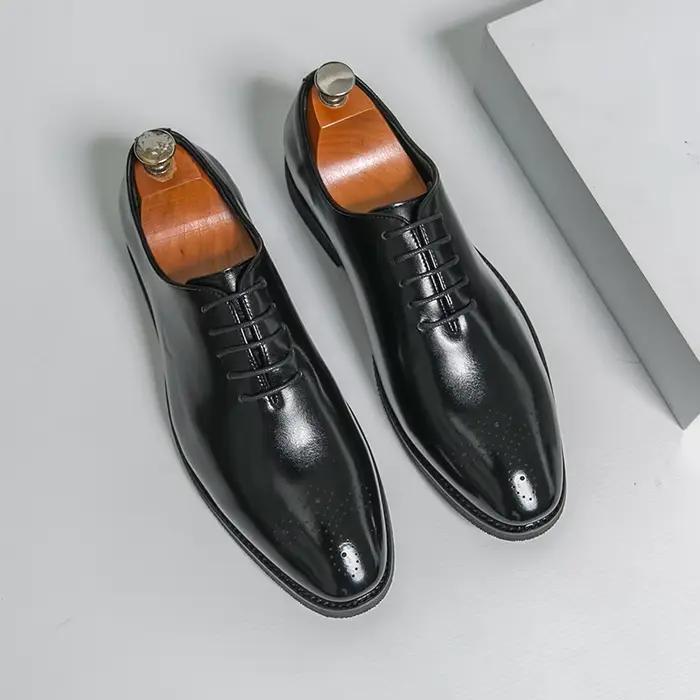Chaussures habillées pour hommes tendance, en cuir, pour mariage, occasions sociales, bureau, affair