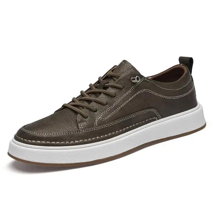 Chaussures en cuir véritable pour hommes de marque italienne semelle intérieure confortable à semell